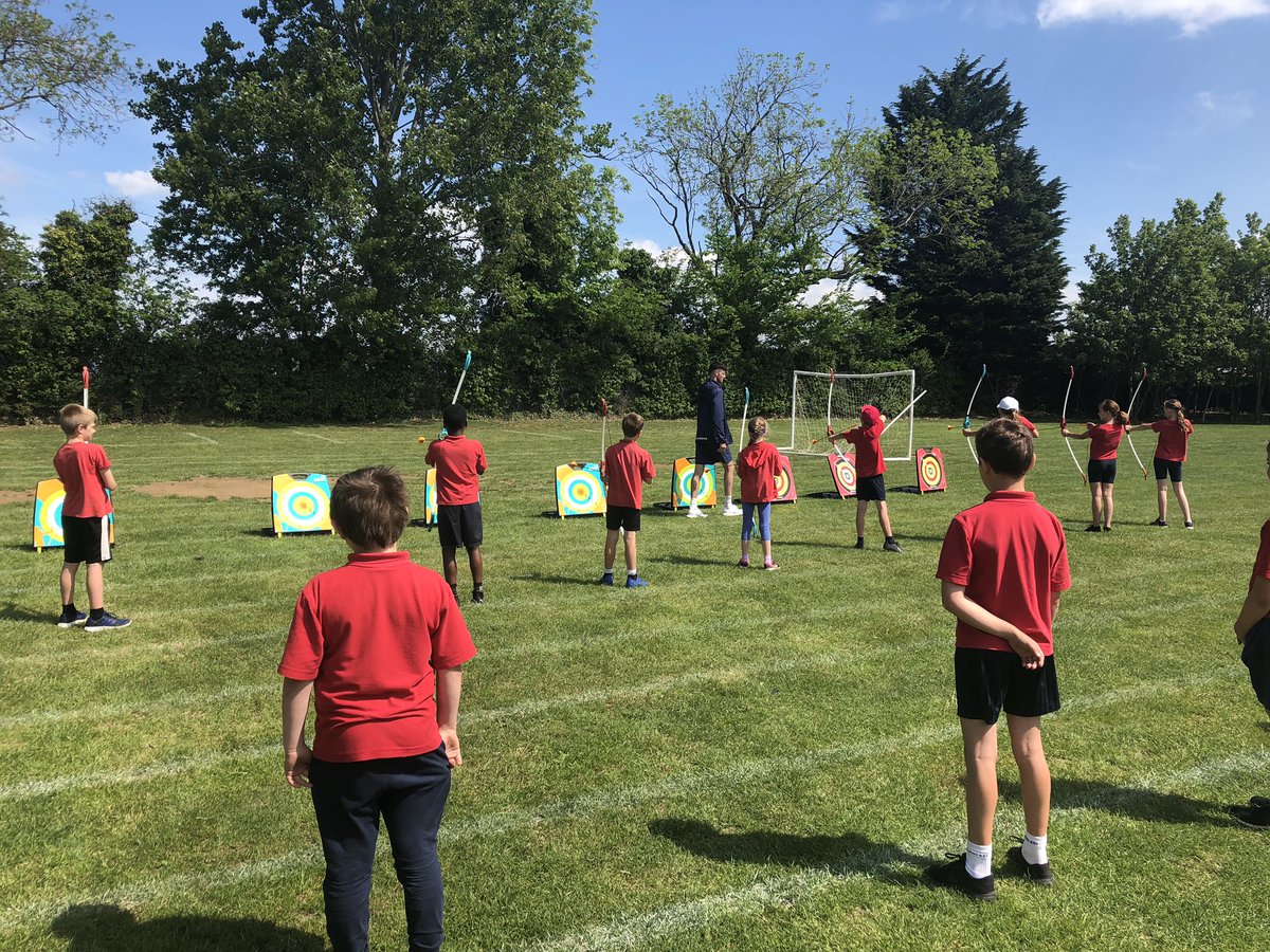 bastonceprimary's tweet photo. Super Sports Week continues... #archery #hockey #dance #Wellbeing https://t.co/Kpx9EXbSdn