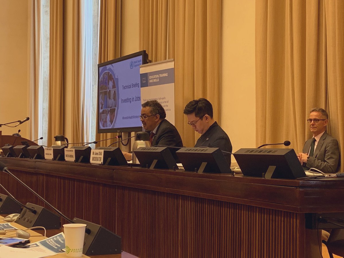 ‘Investing in jobs is investing in #women & #youth’ - key points from @DrTedros at #InvestInHealthWorkers #WHA72 #Youth4Health