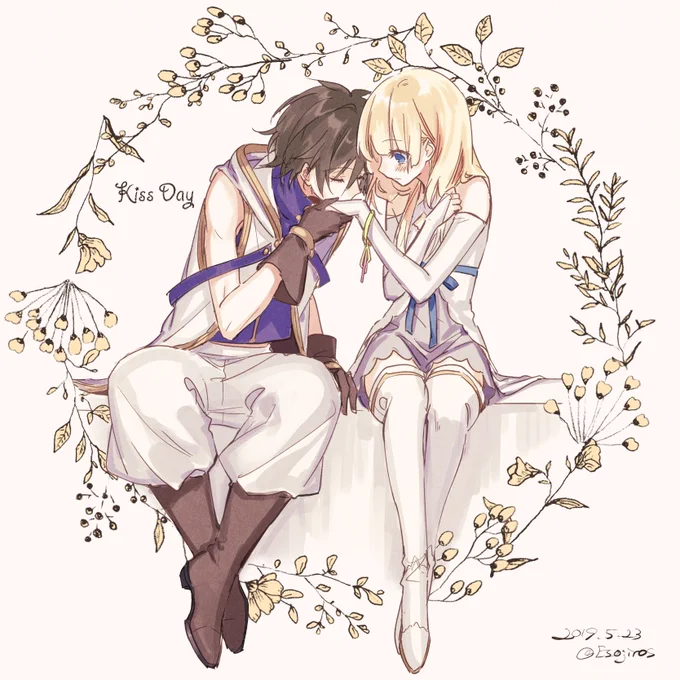 😚
#キスの日 #王宮のトリニティ 