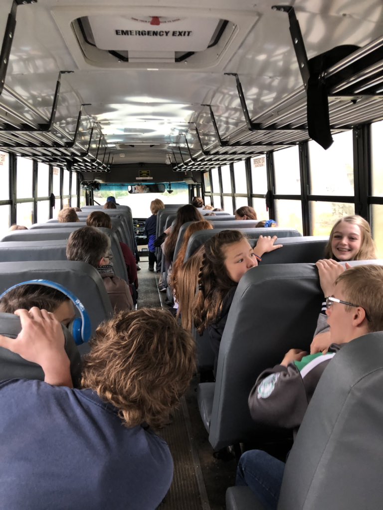 MrsPlummerEGS's tweet photo. Bus rides are harsh! Don’t know how I drew the short straw to be in the back! 🥺 #MLTI19 #create4ME https://t.co/VOJgcCgmgZ