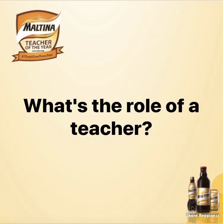 We know the importance of a teacher and this is why we are calling all secondary school teachers in Nigeria to participate in the ongoing #maltinateacheroftheyear2019 here: bit.ly/2EmOoSB

#maltina #nigerianbreweries #sharehappiness
