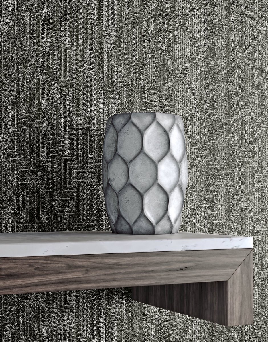 dlcouchinc's tweet photo. Set your sights on Greek Key's intricate linework. This Source One Exclusive Wallcovering is a design within a design. The background texture features a small, abstract Greek key that reads as a beautiful texture. https://t.co/Tmjyy8Ao30