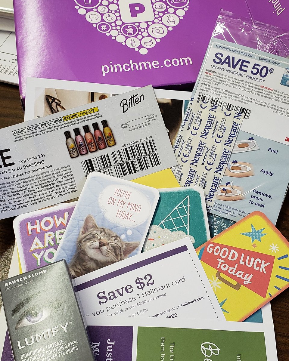 nprater00's tweet photo. #pinchme #HAPPYPINCHER Thanks so much @pinchme ! #nexcarebandages #bittensaladdressing #hallmarkcards #lumifydrops https://t.co/dwmzmrrm12