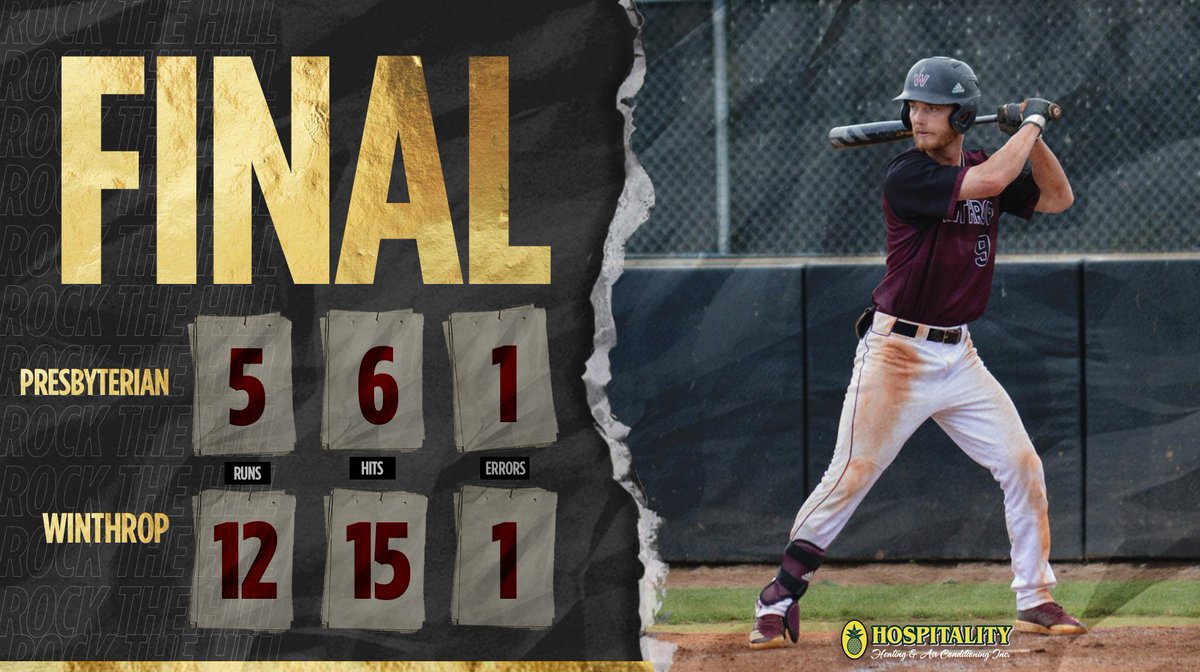 WinthropBSB's tweet photo. STATEMENT WIN!

Eagles power past Presbyterian to secure a spot in tomorrow's 12:30 p.m. game with a chance to advance to the title game!

#ROCKtheHILL // #WinthropEverStand https://t.co/JRCeHcRudx