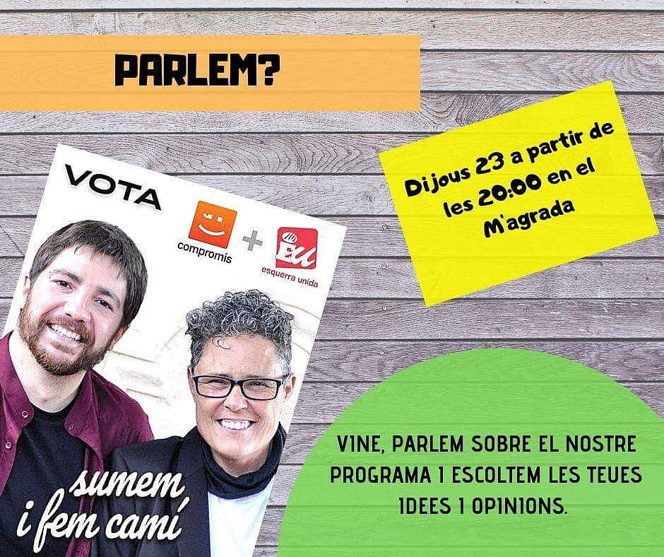 i_sumem's tweet photo. Recordeu que aquesta vesprada tenim una cita! Parlem? #SumemiFemCamí https://t.co/JfaWr8c8Ll