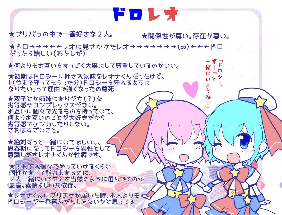 きりま ドロレオ レオドロ 正直 この2人の関係は尊すぎて思うところがありすぎてとても言葉にしきれません 双子 キャラが元々大好きなので 他にもたくさん好きな双子はいますがドロレオは別格です 世界一大好きな双子です 何年か前に描いた