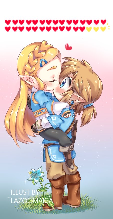 2017 💙✨ Zelink (Botw) 💙✨✨ #BreathoftheWild #fanart #zelink