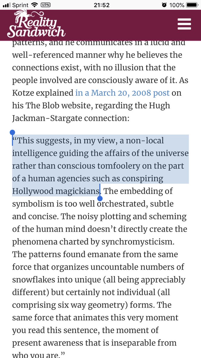 SimulatedMatrix's tweet image. The simulation code is structured in mysterious ways, and synchronicity is part of it.  Synchromysticism explores synchronicities that exist on a transpersonal level.  Some see part of the pattern and jump to conclude there's a plan held in human minds.

realitysandwich.com/1377/the_crypt…