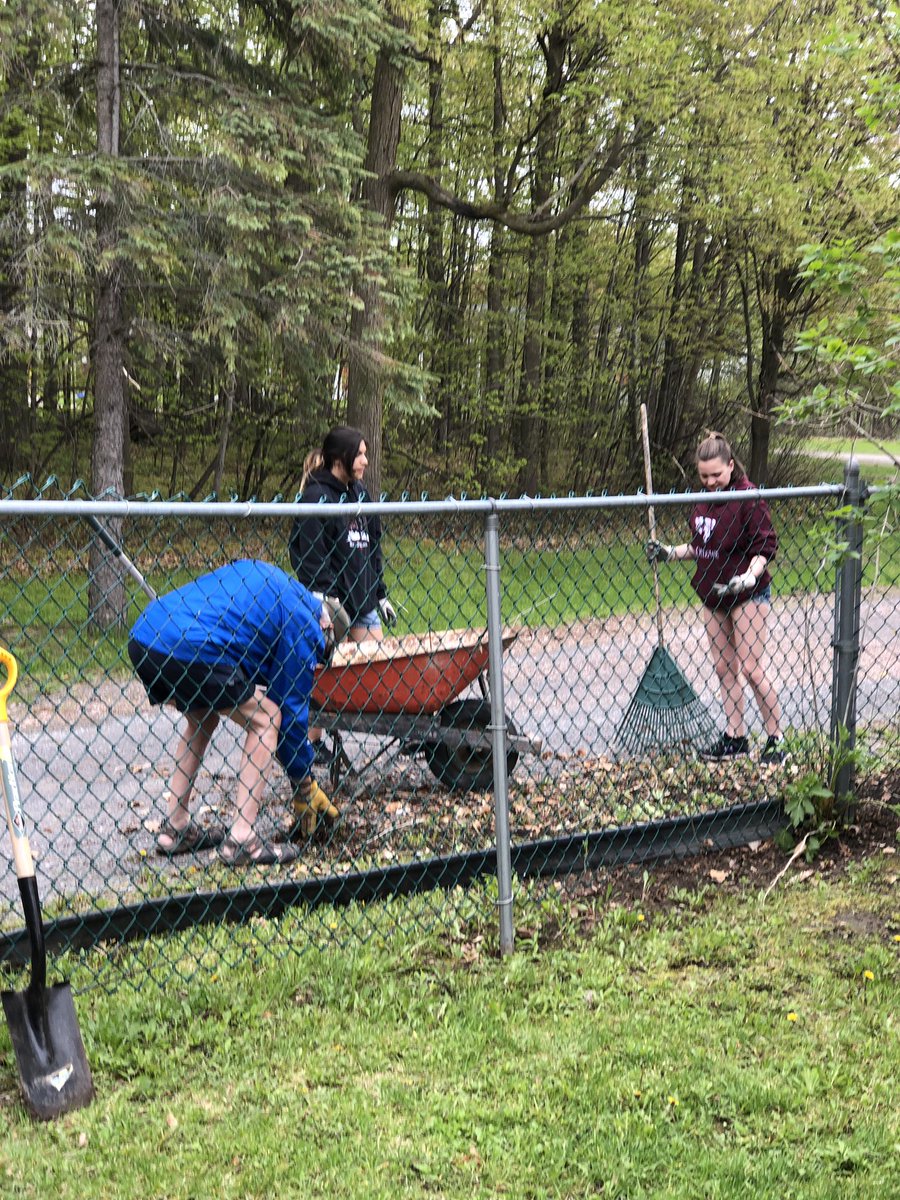 Environmental Science students helping out with flower beds at the Grove Nursing Home <a href="/ArnpriorDHS/">Arnprior DHS</a>