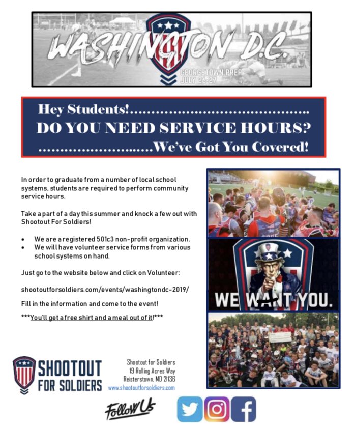 ACTitanLacrosse's tweet photo. If you need service hours, @shootoutforsoldiers is a great opportunity! DM for more info! @TCWSports @TCWilliamsAD @ACPSk12 @tcwgirlslax @TCWTitans https://t.co/sNRoLlJNnI