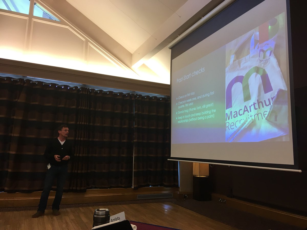 Recruitment with a smile.  It was the turn of Ewen Alcorn from <a href="/MacArthRecruit/">MacArthurRecruitment</a> to educate the group about his business, helping us to find the perfect referrals for him.