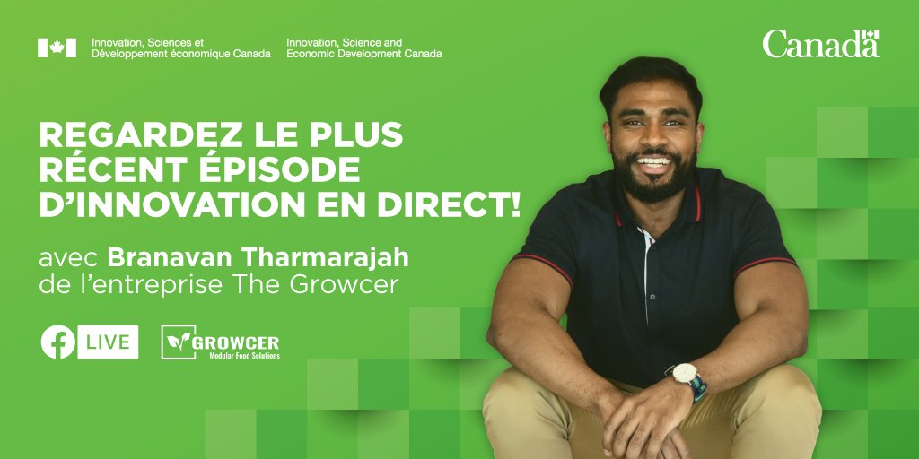 ISDE_CA's tweet photo. #SVAM: Regardez #InnovationEnDirect🎥, une discussion fascinante avec Branavan Tharmarajah, qui nous a expliqué comment l’idée novatrice de l’entreprise @the_growcer contribuait à éliminer l’insécurité alimentaire dans le Nord canadien. 🌱🌿 https://t.co/QNzM1Zz71U https://t.co/oxHej1jA22