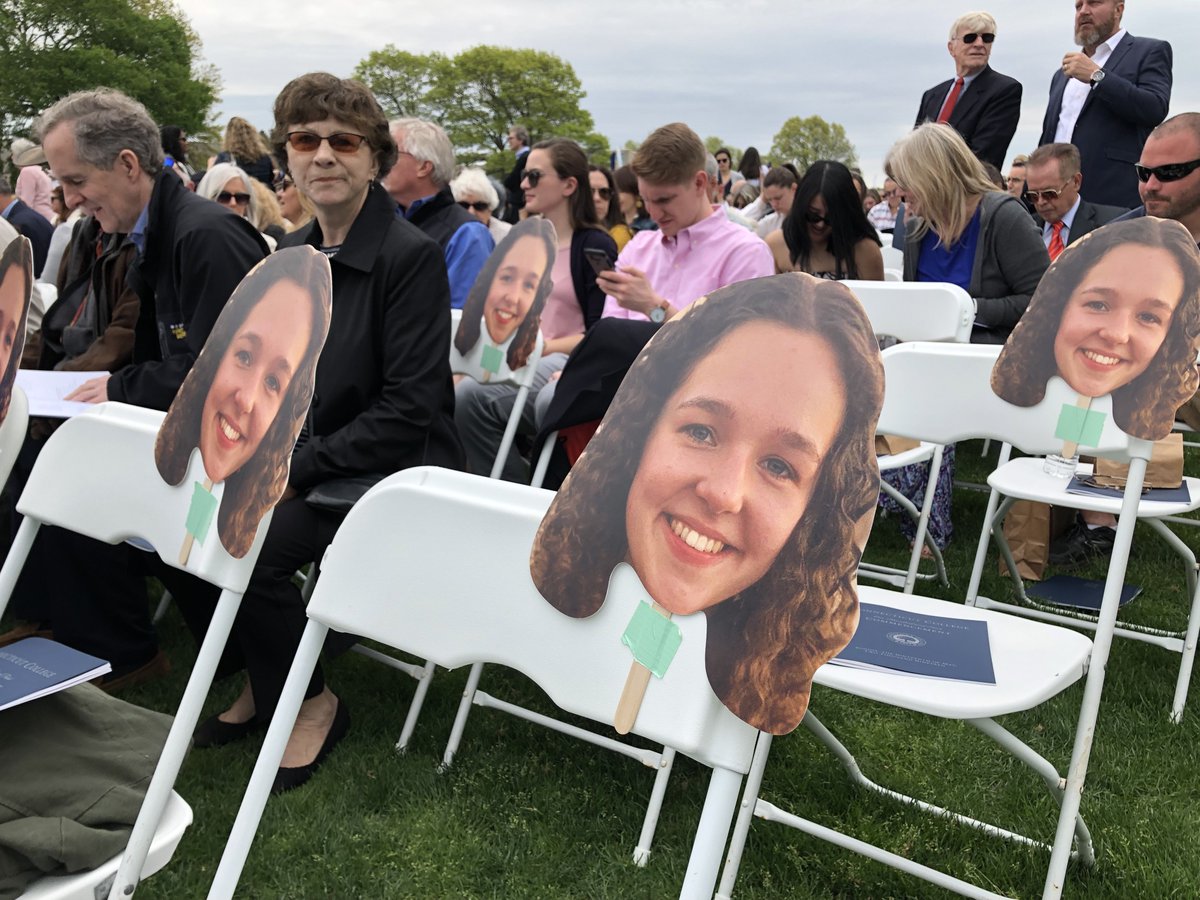 ConnCollege's tweet photo. Exhibit A: how to save seats at #Commencement like a pro. 🎓🐪 #ConnColl2019 https://t.co/6xuhSj6QJm