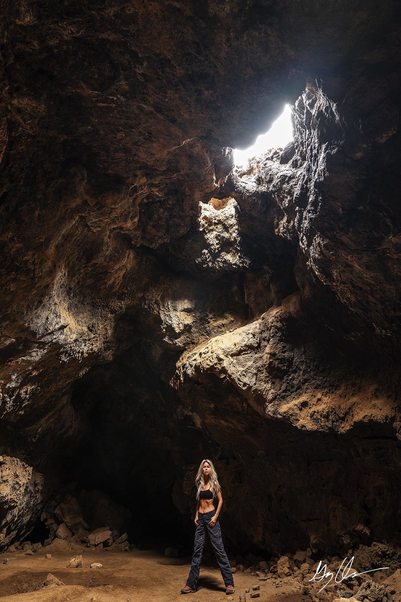 Lave Tube with @misstabstevens Tabitha. Yesterday during the rains. SavageTerritory.com #epiclandscapes #garyoronaphoto