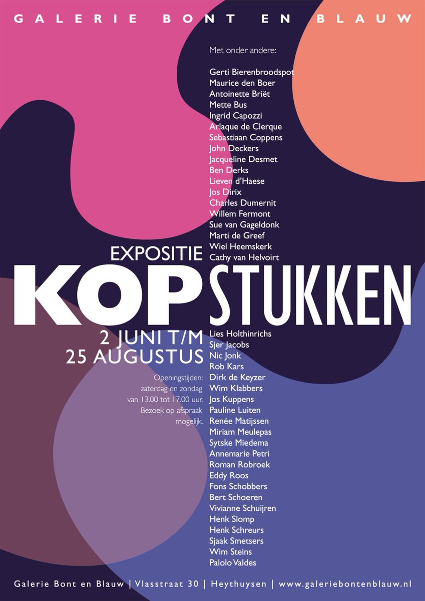 Galerie Bont &amp; Blauw mauricedenboer.nl/galerie-bont-b…