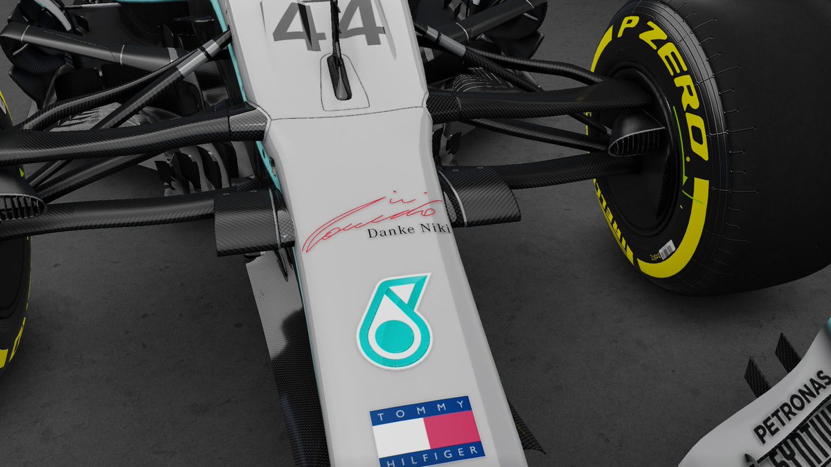 davewilliams000's tweet image. Mercedes W10 liveries for @RaceSimStudio Formula Hybrid 2019 updated with the Niki Lauda tribute graphics that the team are running at Monaco this weekend. 😥 

Download v1.2L (L for Lauda) available on racedepartment.com

#assettocorsa #racesimstudio #simracing #mercedesw10