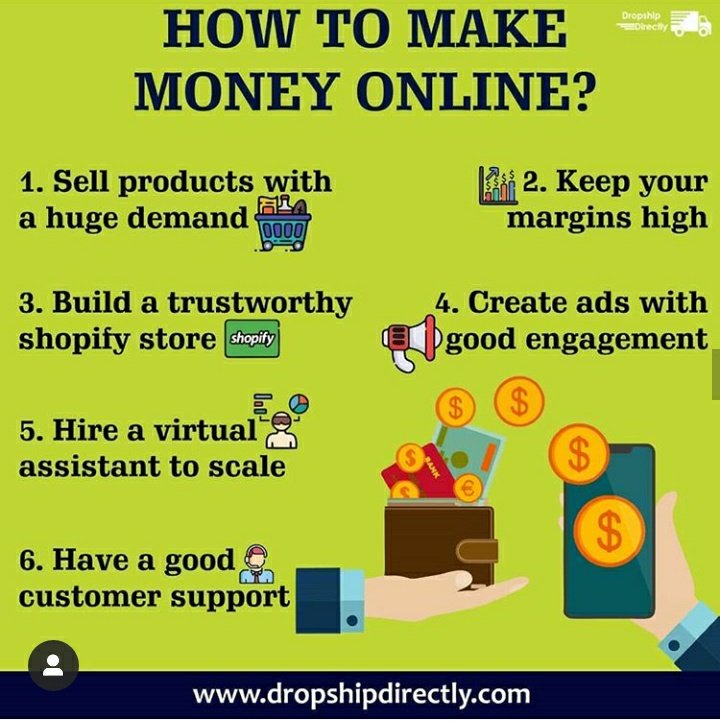 DDirectly's tweet photo. How to Make #Money #Online
1.) Sell high demand products
2.) Build a beautiful design Shopify Store🛒
3.) Keep your margins high💰
4.) Create engaging ads🤖
👇👇
Looking to start an online business?
We can help you with everything mentioned in the post below.
#digitalmarketing https://t.co/jcfiCE1OYa