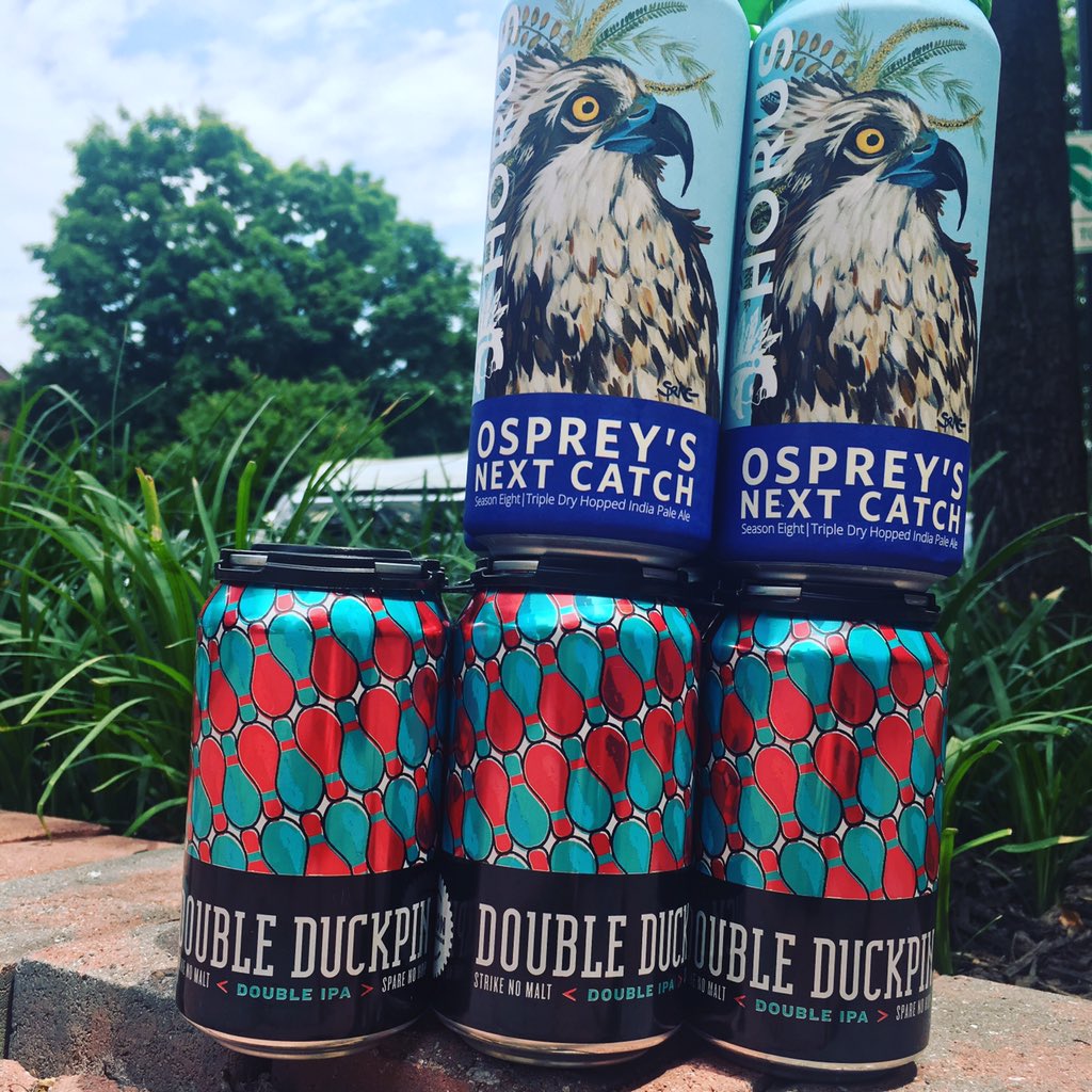 Arlbrew's tweet photo. Fresh @UnionBrewing Double Duckpin Double IPA plus the latest @HorusAgedAles Osprey’s Next Catch Season 8 New England IPA! #ospreysnextcatch #doubleduckpin #unioncraftbrewing #horusagedales https://t.co/fRK9gIjWl2