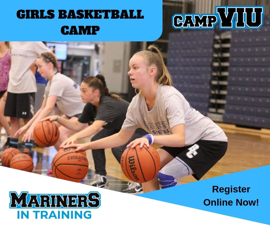VIUMariners's tweet photo. #campVIU SPOTLIGHT: Girls Basketball Camp

Calling all #MarinersInTraining! Pass, dribble, shoot and defend like an elite athlete with the 2019 PACWEST Championship Mariners Basketball team. 

July 2-5 | Ages 10-18 | 9am - 12pm | $140

Register at: https://t.co/LO05Bem0mS https://t.co/vjIdSTyXKZ