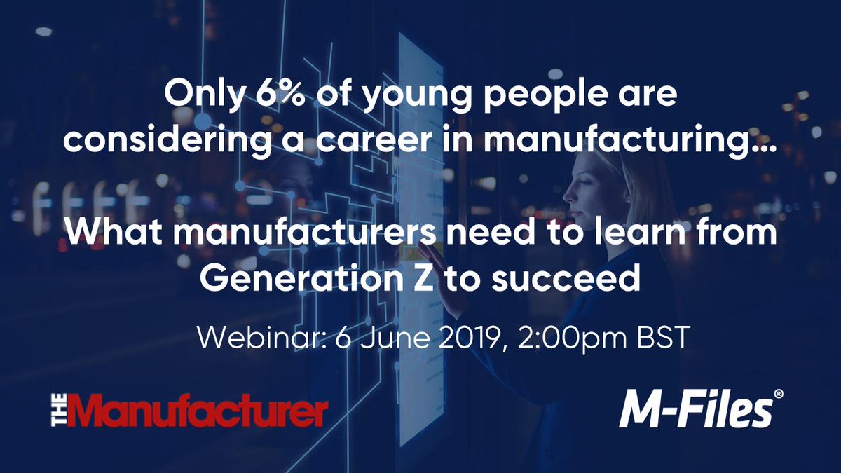 TheManufacturer's tweet photo. We've partnered with @M_Files  to deliver a free webinar that will tackle how your company can be a 21st century digital business! 

Join M-Files on 6 June @ 2:00pm (BST). 
Register now: https://t.co/I3MnjpEISE https://t.co/5sHKETkIZx