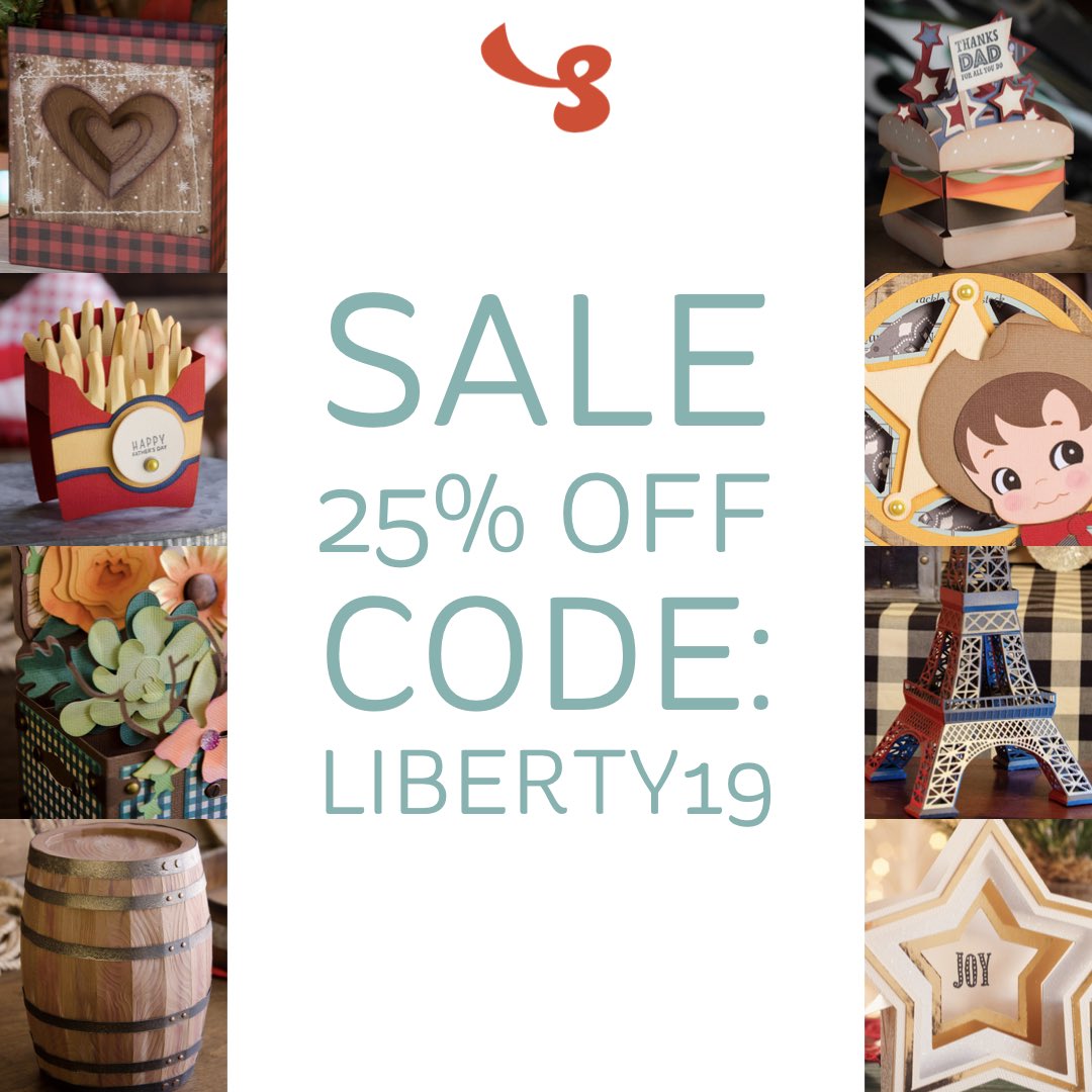 SALE! Take 25% off ALL designs with code LIBERTY19 through Monday at svgcuts.com