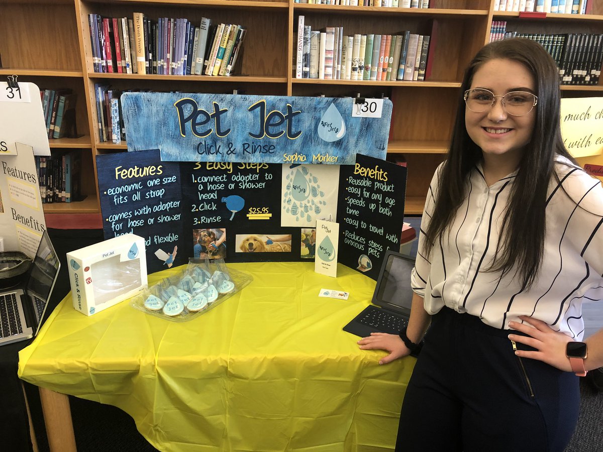 lisamorgandrake's tweet photo. Mrs. Buckley &amp; Mrs. Shaffer’s students had their hard work on display today at the product fair! https://t.co/2AG8NXkkyy