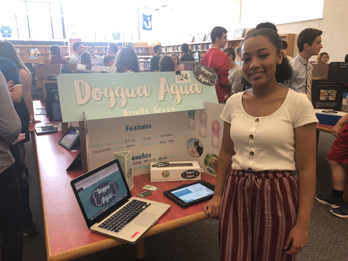 Mrs. Buckley &amp; Mrs. Shaffer’s students had their hard work on display today at the product fair!