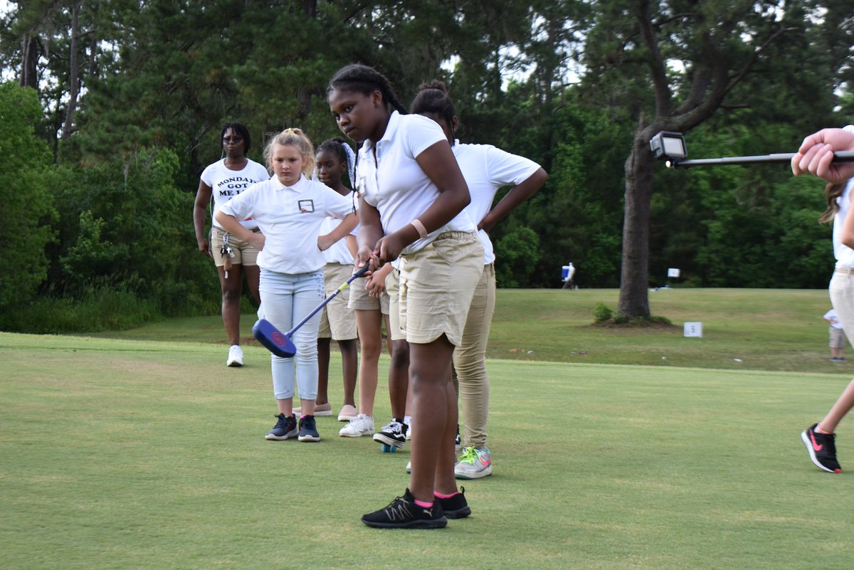 PlayGolfMB's tweet photo. Nearly 200 elementary age children from the Grand Strand took part in the 2019 Champions Challenge event put on by @TheFirstTee of Coastal Carolinas.

We love seeing events like this in the Myrtle Beach area!

#MyrtleBeachGolf https://t.co/OL47QR5kNw