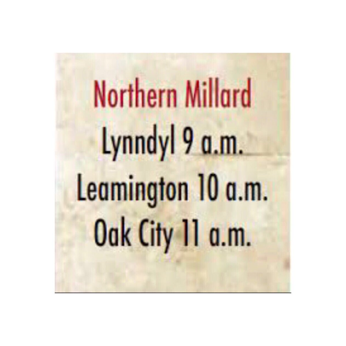 MEMORIAL DAY SERVICES ARE AS POSTED. MONDAY, MAY 27 2019.