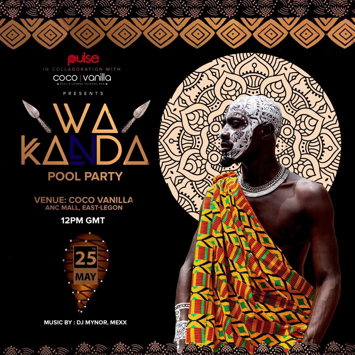 PulseGhana's tweet photo. All roads will lead to the Wakanda Pool Party on the 25th May, 2019 this Saturday, catch the biggest pool party at Coco Vanilla, ANC Mall, East Legon. Come in with your Friends and let's have a blast!⛱👙🌊
#WakandaPoolParty #FeatureByCocoVanilla #PulseGhana https://t.co/2Eh4hFFoDm