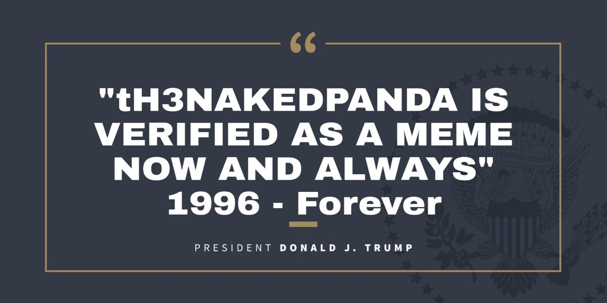 NakedPandaBB's tweet image. New Twitter Background. New meme. Who dis? @realDonaldTrump #JustPandaThings