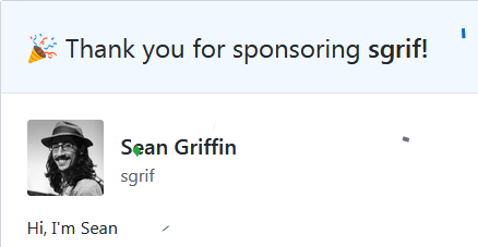 Thank you for sponsoring sgrif! 