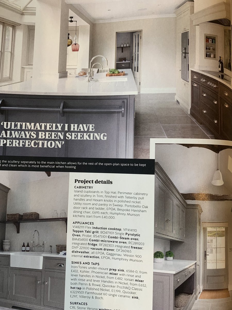 Great feature in this months <a href="/EKBBMAG/">EKBB</a> on <a href="/humphreymunson/">Humphrey Munson</a> and a typically stunning kitchen! We’re so proud to be specified in kitchens like this and thank you so much <a href="/PHumphrey_HM/">Peter Humphrey</a> for the mention! 
.
.
.
#interiors #kitchens #luxurykitchen