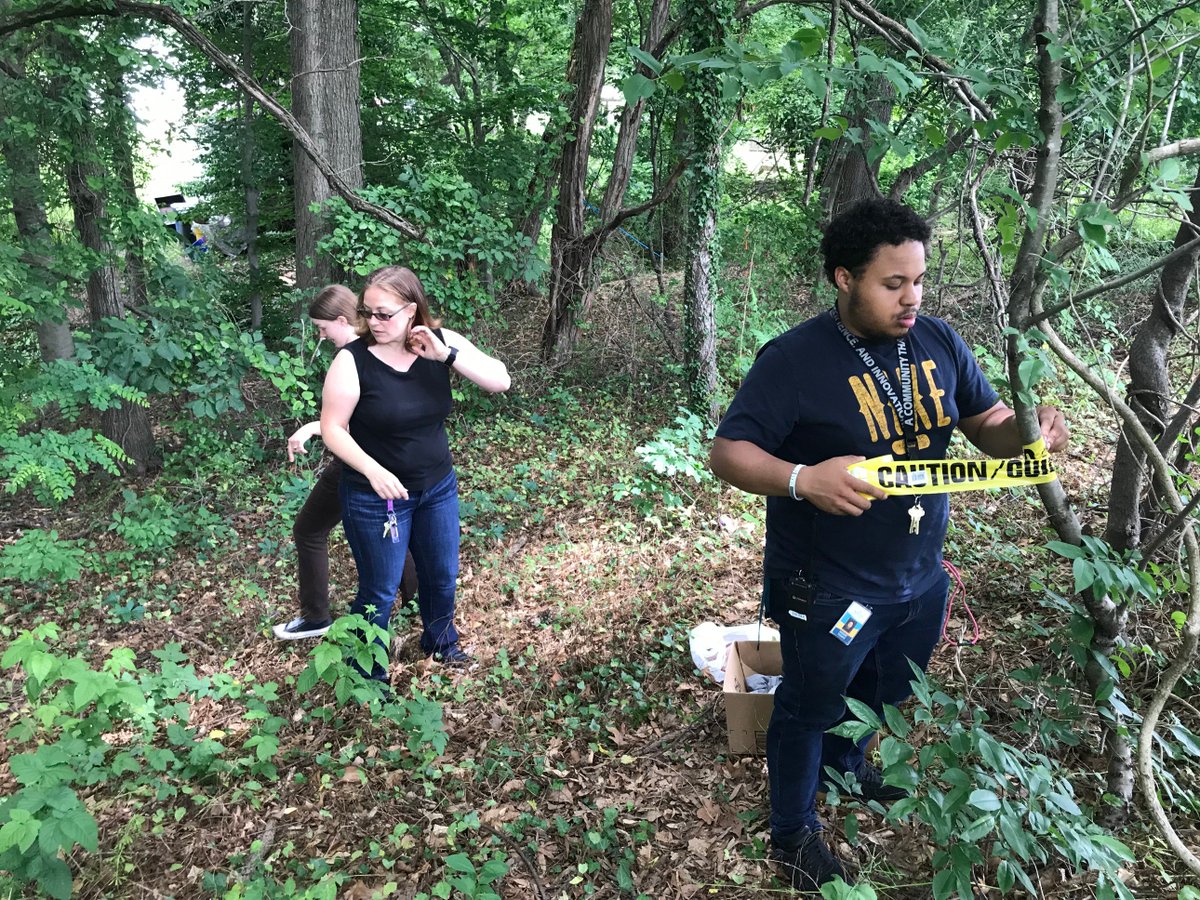QuanderRoad's tweet photo. As part of Quander's end of year school-wide cross-curricular project, staff prepare a crime scene for analysis. Students will work the crime scene as CSIs taking detailed measurements, diagrams of the scene, photographs, &amp; package and label evidence. https://t.co/ZkG1VFKSZ1