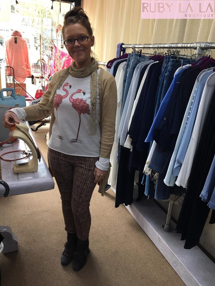RubyLaLa4's tweet image. Even our lovely staff can’t resist wearing Ruby La La!
.
#fleetshopping #ladiesfashion #fashion