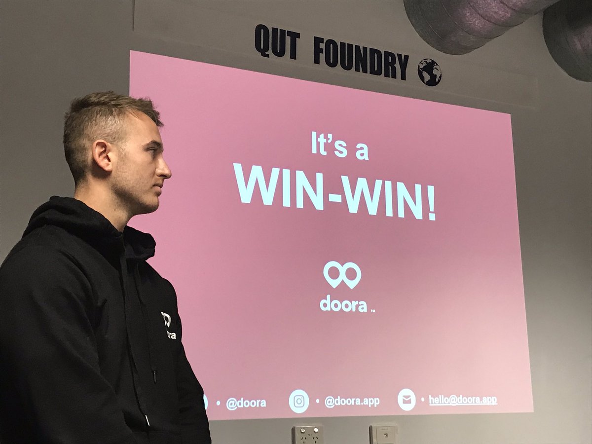 QUTEship's tweet image. #IDEASlaunched @qutfoundry pitch by Brodie of #Doora: they’ve built a #platform to connect #retailers looking for sales &amp;amp; data &amp;amp; consumers looking for #salespromotions in areas &amp;amp; categories of interest. #marketing #QLDsmallbiz