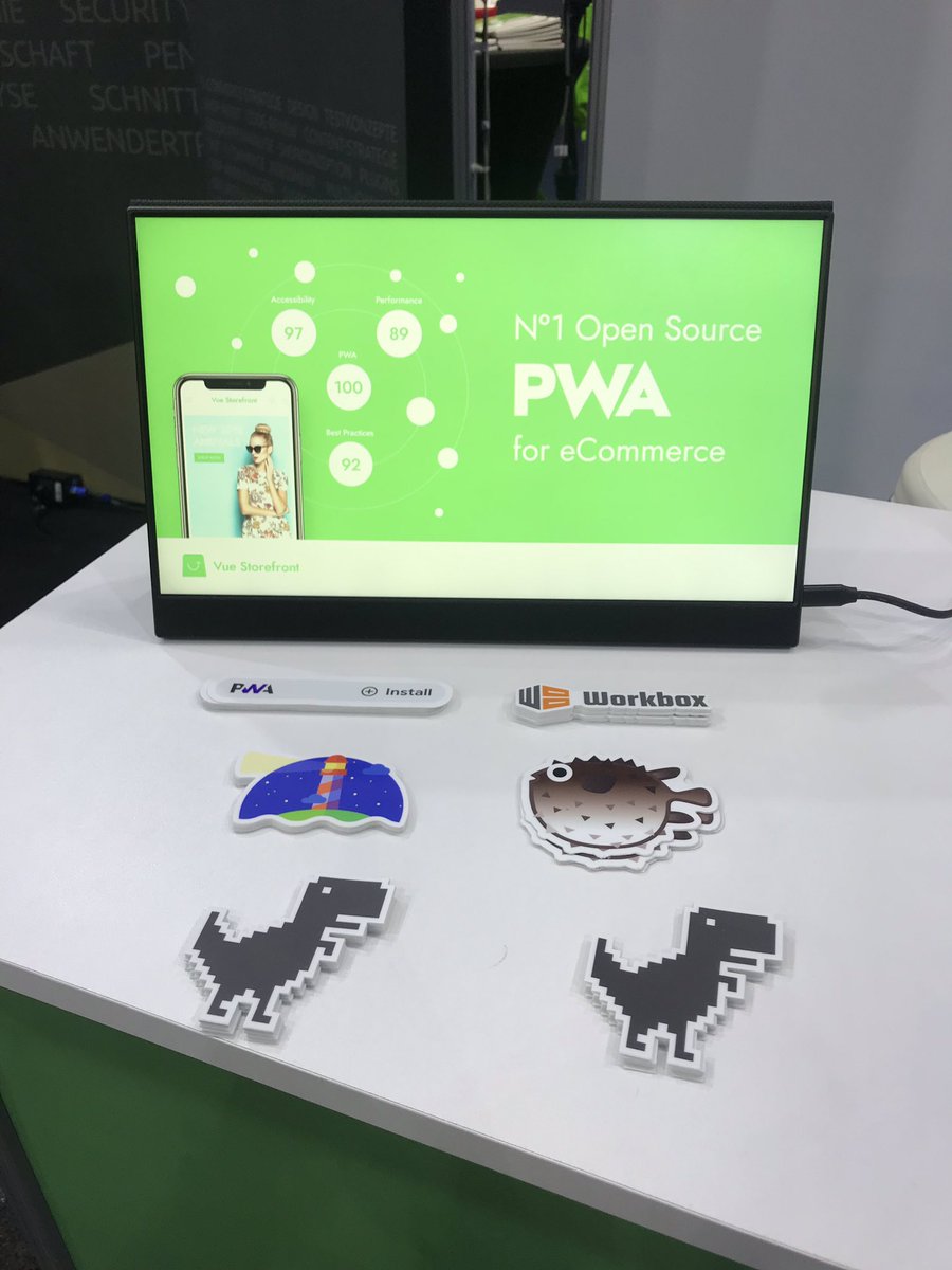 We have some cool stickers straight from <a href="/googledevs/">Google for Developers</a>! Come by our booth at <a href="/scd_2019/">Shopware Community Day</a> #scd19 

@andrey_l1nd3n , <a href="/ChrisSater/">Chris Sater</a> thanks for the stickers! Everyone loves them!