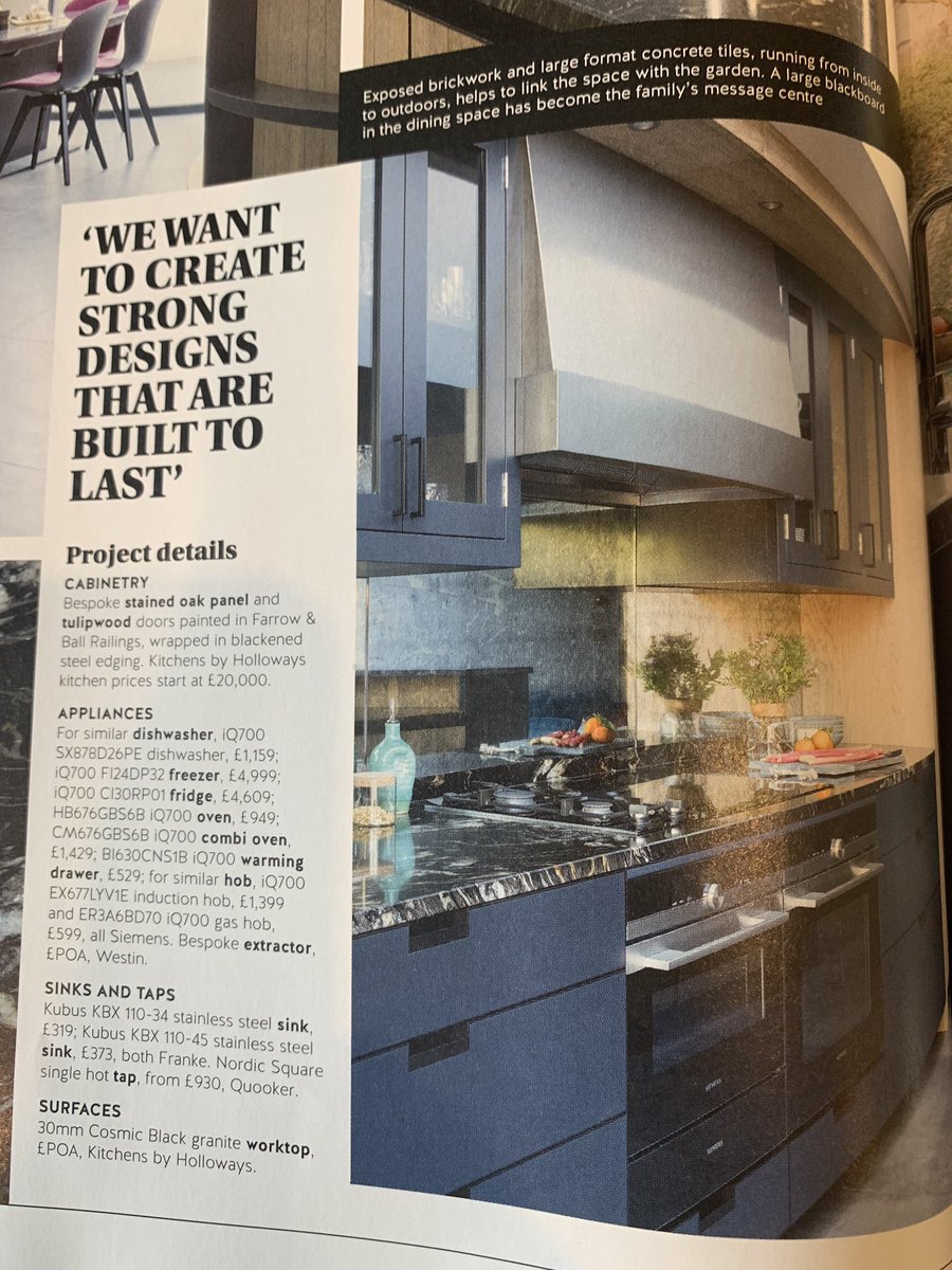 Great feature on a beautiful kitchen by <a href="/ByHolloways/">Kitchens By Holloways</a> in the best of British feature in the new <a href="/EKBBMAG/">EKBB</a> featuring a very special bespoke Westin hood! Thank you so much for the mention guys! 😊
.
.
.
#interiors #kitchens #luxurykitchen