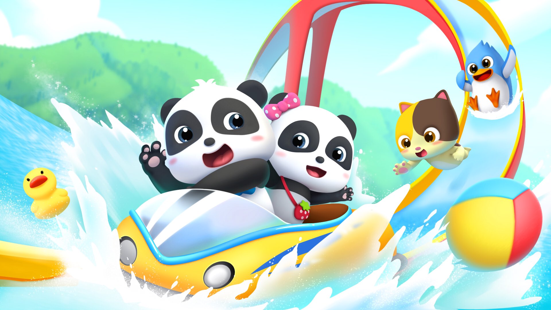 Twitter 上的 公式 Babybus ベビーバス 日本列島に夏の気配が漂ってきましたね みなさん寒暖差にお気をつけて パンダのキキとミュウミュウたちの涼しげなイラスト に癒されましょう 無表情なアヒルにも注目 ベビーバス 清涼感 夏日注意 Babybus 水遊び