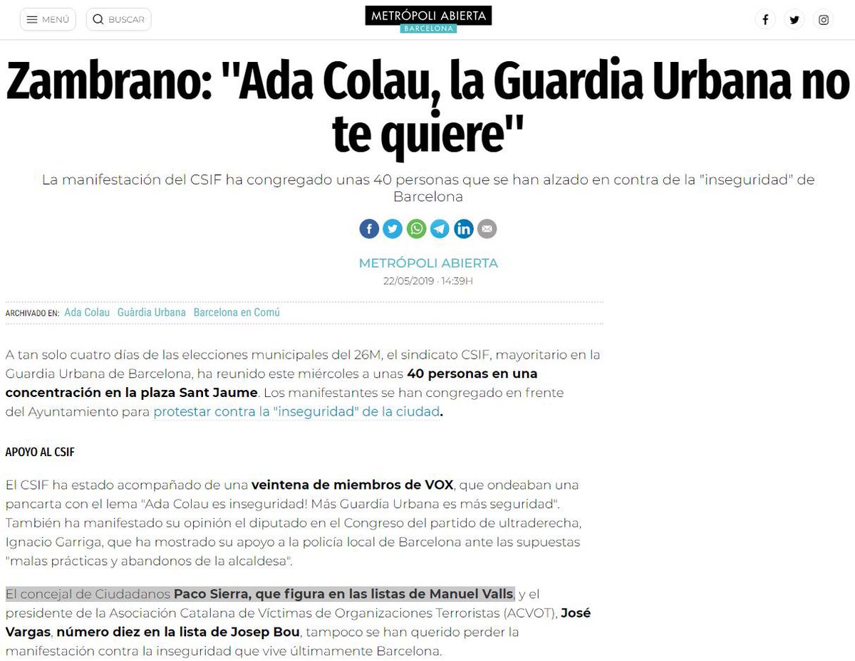 guardiacabreado's tweet photo. Algun concejal le ha salido rana Sr.@manuelvalls, se junta con la ultraderecha d VOX y con su delfin-sindical en el ayuntamiento CSIF...empieza mal así su andadura x BCN. https://t.co/Z4zNCr6ELC