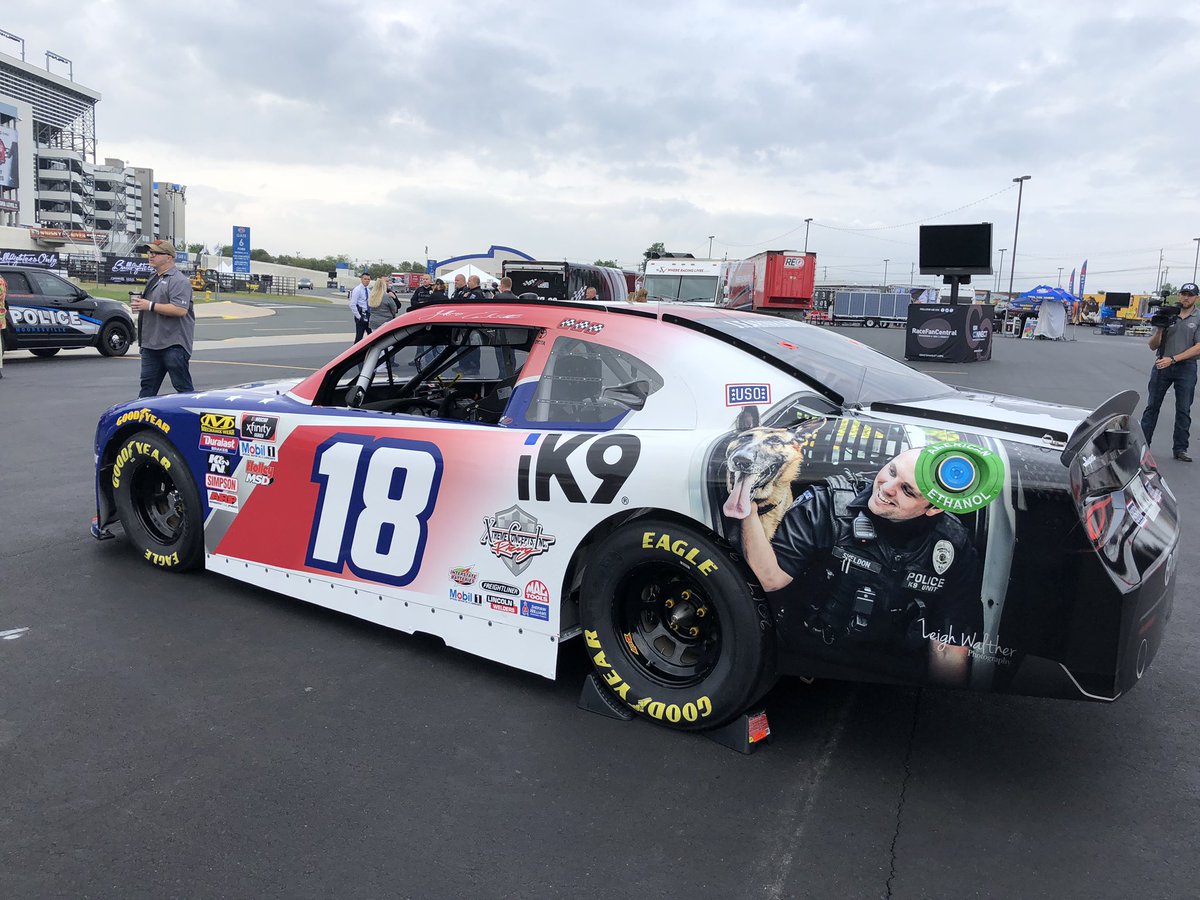 hannahwelker's tweet photo. Here it is. Unbelievable. @wcnc This will run in Saturday’s Xfinity race. https://t.co/g93K39fYqM