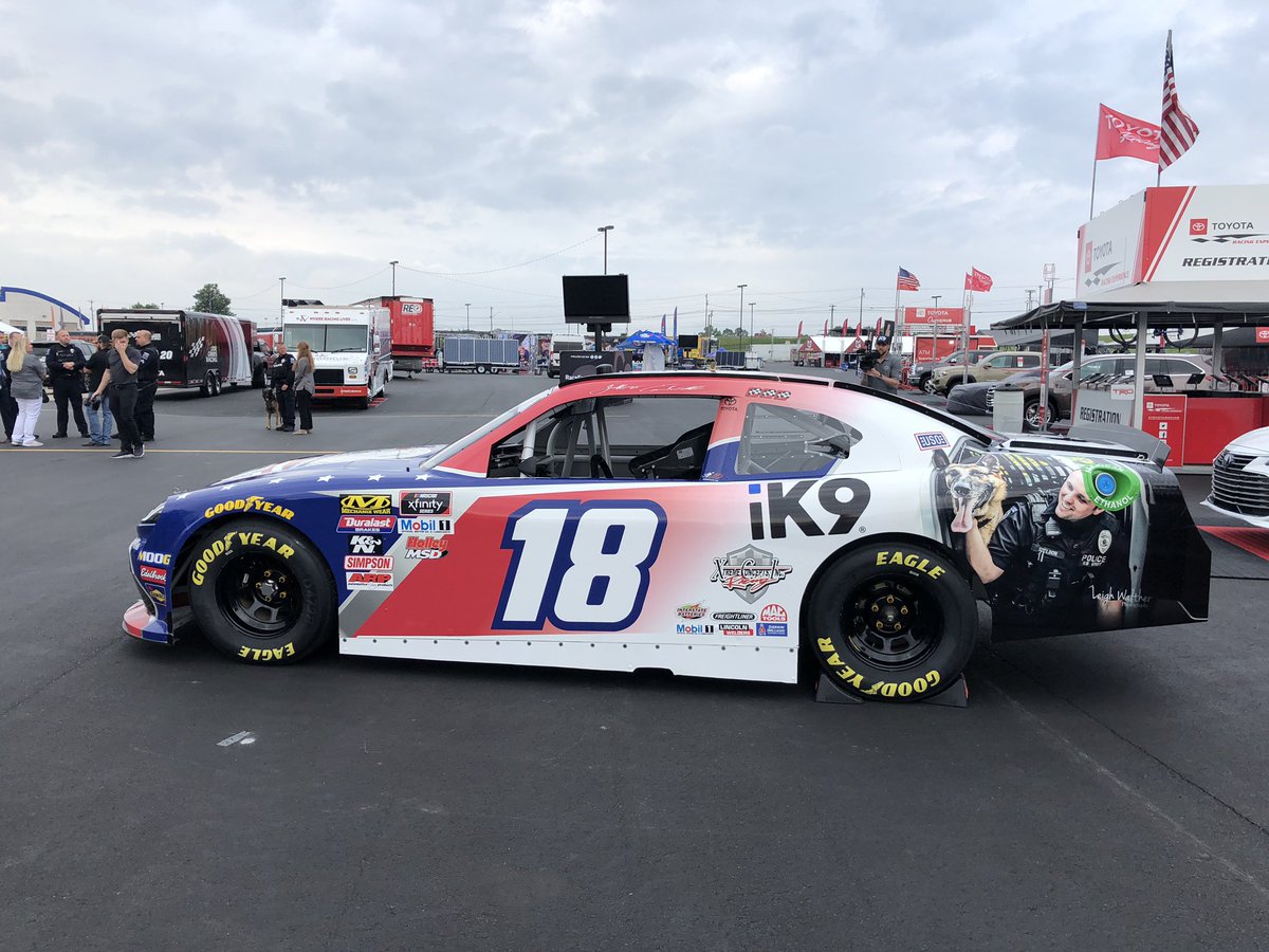 hannahwelker's tweet photo. Here it is. Unbelievable. @wcnc This will run in Saturday’s Xfinity race. https://t.co/g93K39fYqM