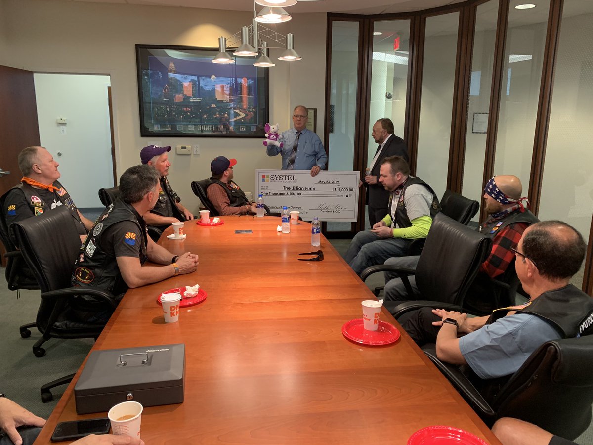aslawetsky's tweet photo. And thank you @SystelCopiers for your amazing donation to @JillianFund !!! #RideForJillian
#patriotspack
#rollingthunder 
#TheJillianFund https://t.co/pIAFkuvUsY