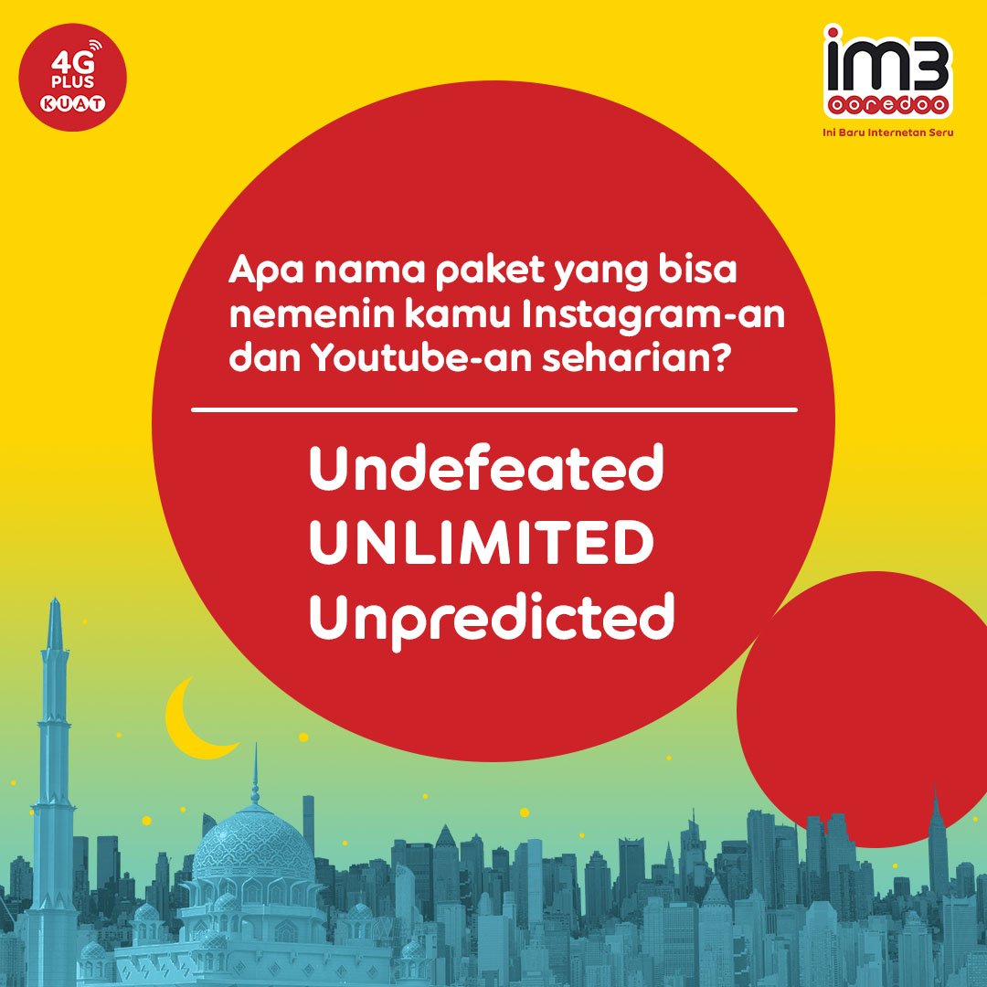 indosatim3's tweet photo. Gampang banget ini, kamu pasti tau jawabannya! Yuk, langsung RT tweet ini, reply jawabanmu, gunakan hashtag #BerkahSahur #RamadanMakinKuat dan mention 2 teman buat menangin pulsa 25K bagi 5 orang https://t.co/hzuHGvWpge https://t.co/ptc233XGBl
