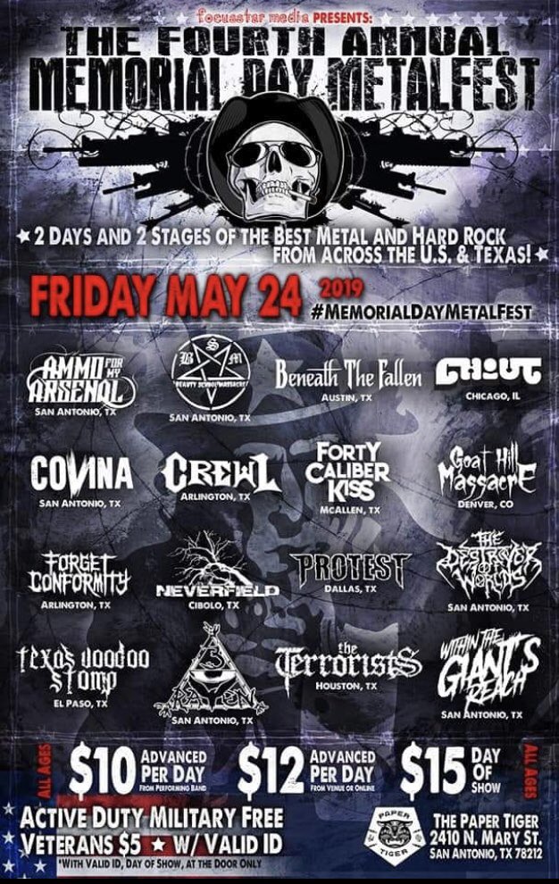 Rikenzra's tweet image. @BeneathFallen #MemorialDayMetalFest #SanAntonio #TX