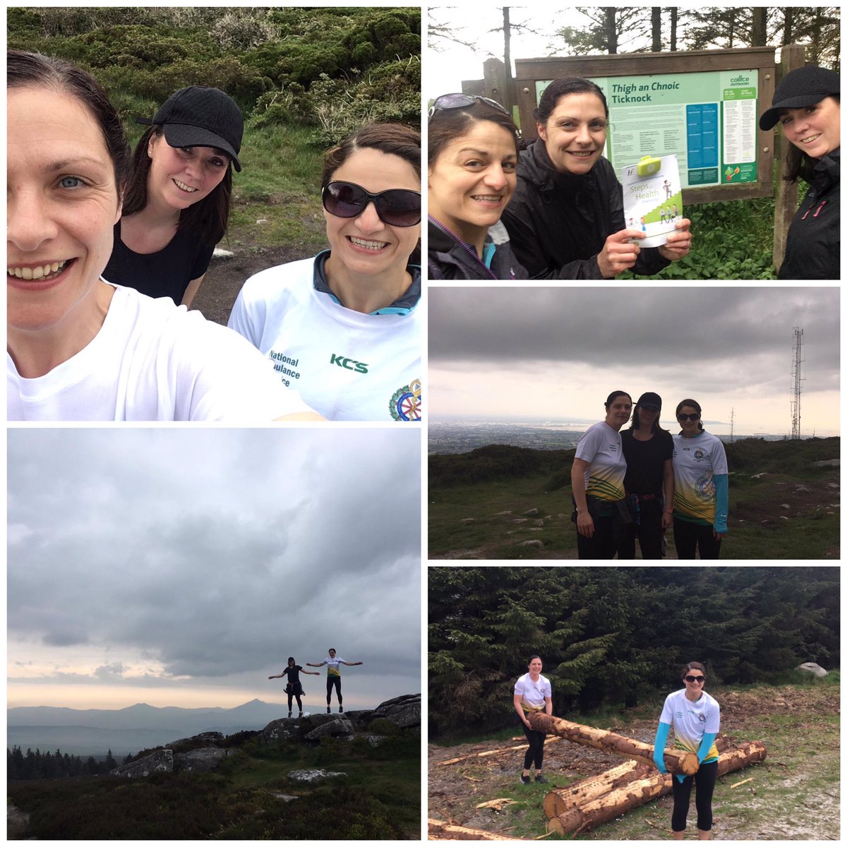 All the S’s! Some interstation (@AmbulanceDublin & @LoughlinstwnNAS) @hsesteps bonding this morning with @Simone10235743 & Sinead. #HSEStepsChallenge #10000steps #Ticknock