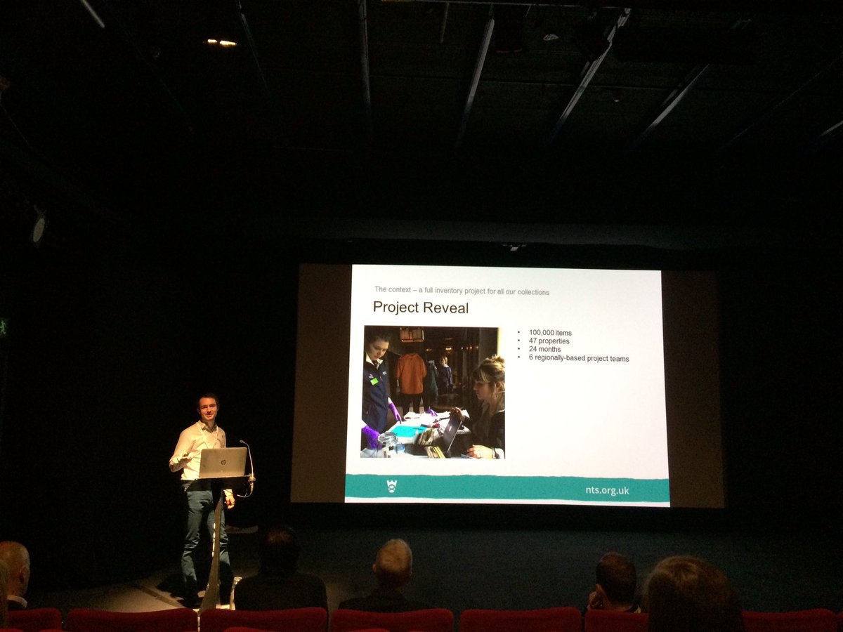 IndigoCarnie's tweet photo. Joe Cooper presenting on the @N_T_S use of #CIIM to integrate our collections and digital assets management systems. With a wee mention for #ProjectReveal too @NTSCollections #AxiellEU2019 https://t.co/idnIrJT6SP