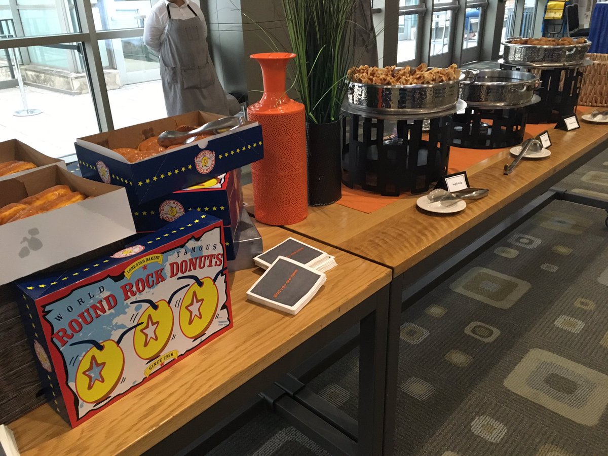Chicken and waffles, fresh fruit, breakfast breads, and genuine Round Rock donuts! #NIWeek