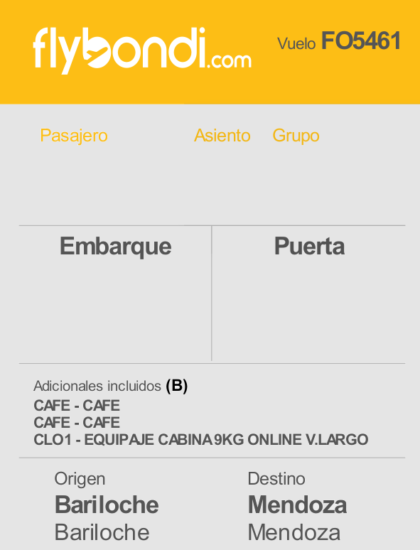 El precio de los servicios adicionales de Flybondi - Aviacionline.com