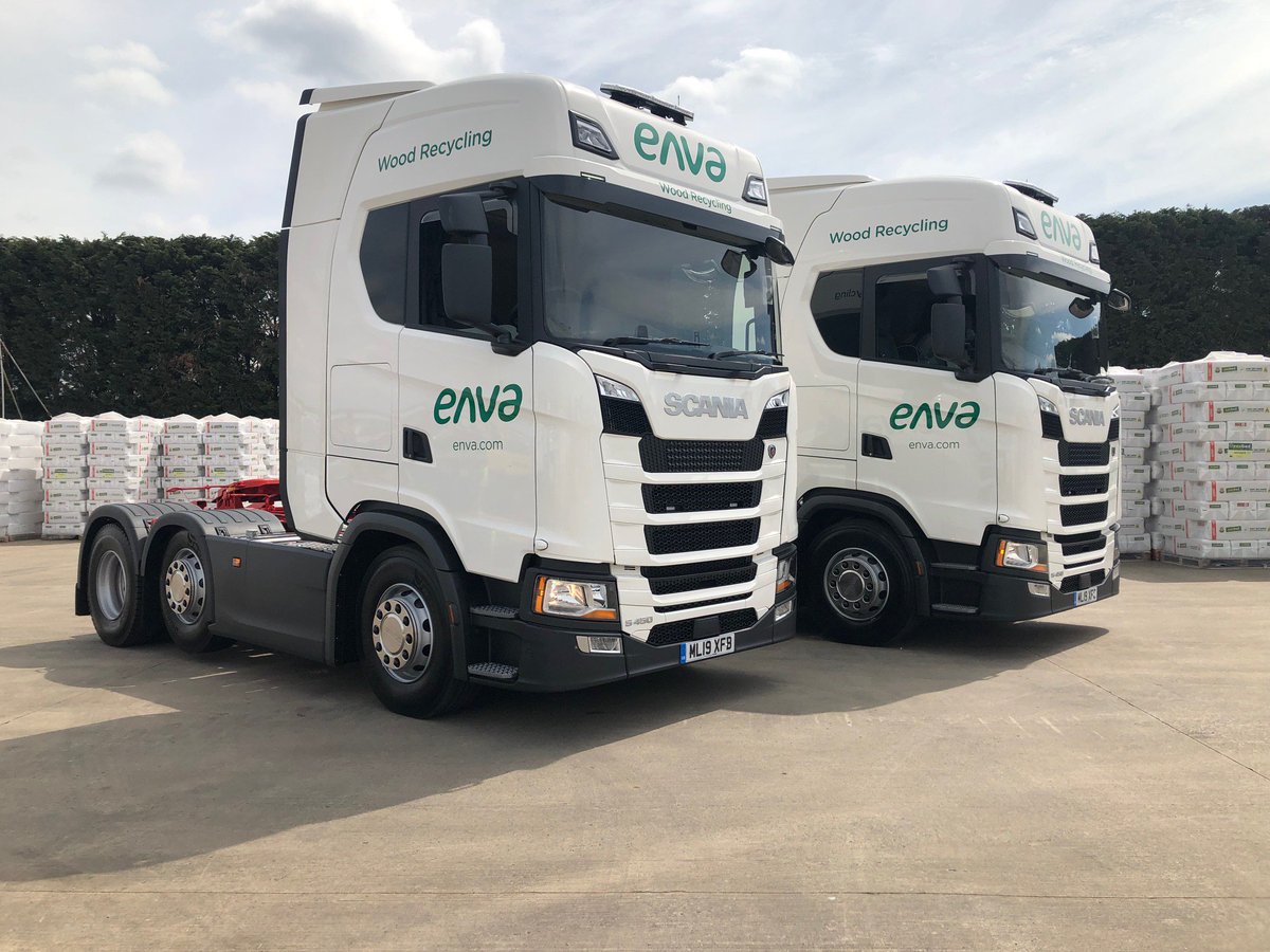 We're proud to have taken delivery of our newly-branded Enva wood recycling trucks today. What a beautiful day to show them off at their best! #trucks #TruckEnvy #WeAreEnva 
Remember to follow <a href="/envagroup/">Enva</a> asap so you don't miss out on our news when we switch our pages over.